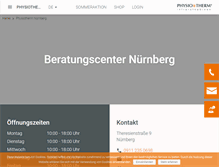 Tablet Screenshot of physiotherm-nuernberg.de